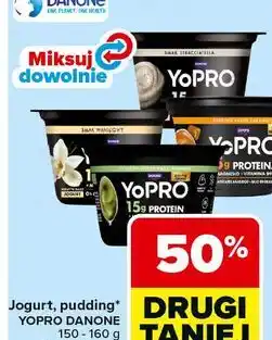 Carrefour Jogurt, pudding YoPRO Danone 150 - 160 g różne rodzaje oferta