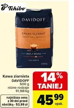 Carrefour Kawa ziarnista Davidoff oferta