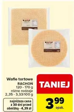 Carrefour Wafle tortowe Rachoń 120 - 170 g (różne rodzaje) oferta