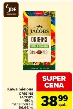 Carrefour Kawa mielona Origins Jacobs oferta
