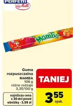 Carrefour Guma rozpuszczalna MAMBA 106 g (różne rodzaje) oferta