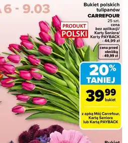 Carrefour Market Bukiet polskich tulipanów Carrefour 25 szt oferta