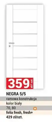 Merkury Market Drzwi Negra 5/5 ramowa konstrukcja kolor biały oferta