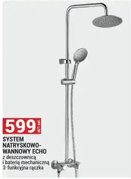 Merkury Market System natryskowo-wannowy Echo z deszczownicą i baterią mechaniczną, 3-funkcyjna rączka oferta