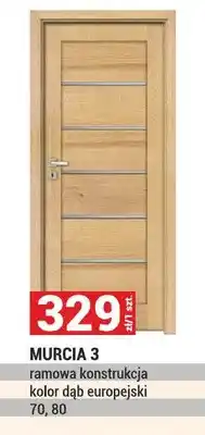 Merkury Market Drzwi Murcia 3 ramowa konstrukcja kolor dąb europejski oferta
