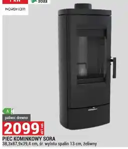 Merkury Market Piec kominkowy Sora 38,3x87,9x39,4cm, śr. wylotu spalin 13cm, żeliwny oferta