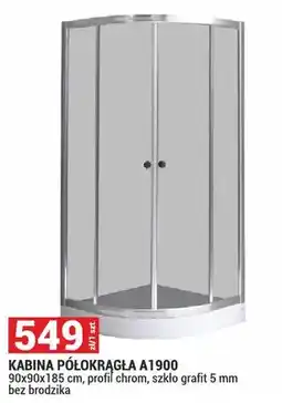 Merkury Market Kabina prysznicowa półokrągła A1900 oferta