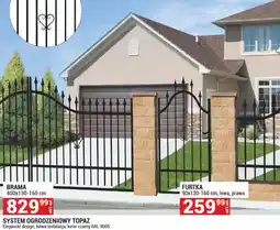 Merkury Market System ogrodzeniowy Topaz - brama 400x130-160cm oferta