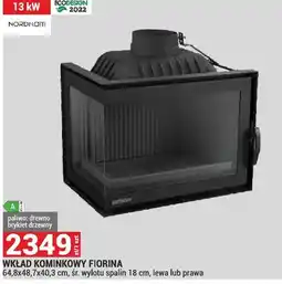 Merkury Market Wkład kominkowy Fiorina 64,8x48,7x40,3cm, śr. wylotu spalin 18cm, lewa lub prawa oferta