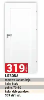 Merkury Market Drzwi Lizbona ramowa konstrukcja kolor biały oferta