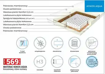 Merkury Market Materac Kokos Aqua oferta