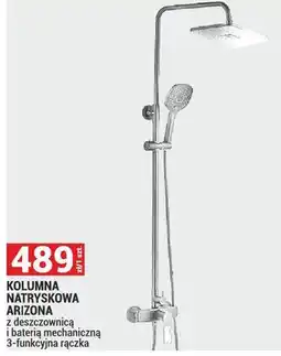 Merkury Market Kolumna natryskowa Arizona z deszczownicą i baterią mechaniczną, 3-funkcyjna rączka oferta