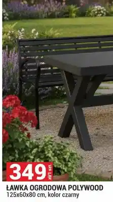 Merkury Market Ławka ogrodowa Polywood 125x60x80 cm, kolor czarny oferta