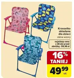 Carrefour Krzesełko składane dla dzieci różne wzory oferta