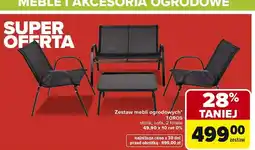 Carrefour Zestaw mebli ogrodowych Toros stolik, sofa, 2 fotele oferta