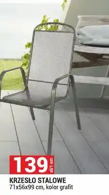 Krzesło stalowe 71x56x99 cm, kolor grafit