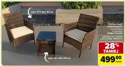 Carrefour Zestaw mebli balkonowych technorattan 2-osobowy oferta