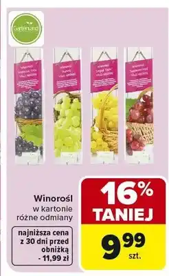 Carrefour Winorosl w kartonie różne odmiany oferta