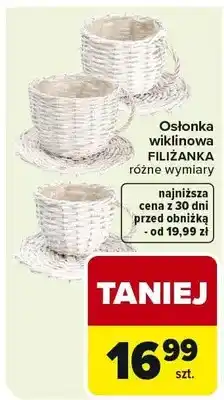 Carrefour Osłonka wiklinowa Filiżanka oferta