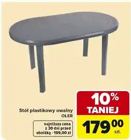 Carrefour Stół plastikowy owalny Oler oferta