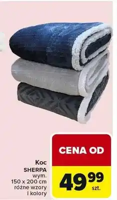 Carrefour Koc Sherpa różne wzory i kolory oferta