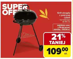 Carrefour Grill okrągły z pokrywą oferta