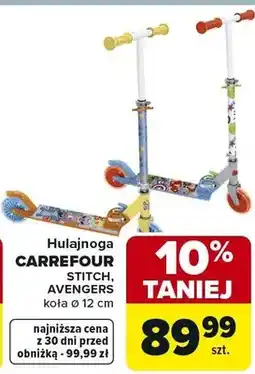 Carrefour Hulajnoga Stitch, Avengers koła Ø 12 cm oferta