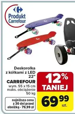 Carrefour Deskorolka z kółkami z LED 22 oferta