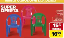 Carrefour Krzesełko plastikowe dla dzieci Tola różne rodzaje oferta