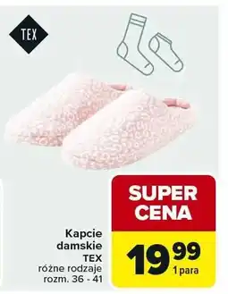 Carrefour Kapcie damskie różne rodzaje oferta