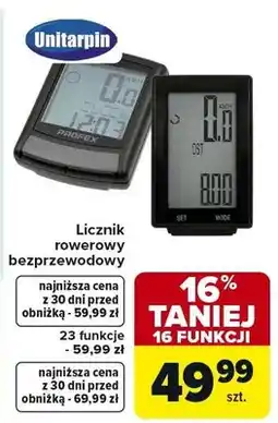 Carrefour Licznik rowerowy bezprzewodowy 23 funkcje oferta