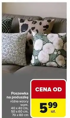 Carrefour Poszewka na poduszkę różne wzory oferta