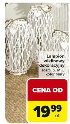 Carrefour Lampion wiklinowy dekoracyjny oferta
