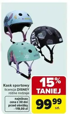 Carrefour Kask sportowy licencja Disney różne rodzaje oferta