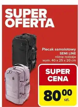 Carrefour Plecak samolotowy Semi Line różne rodzaje oferta