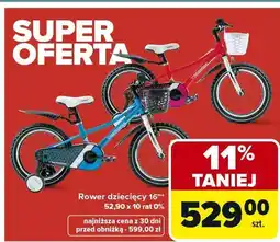 Carrefour Rower dziecięcy 16 oferta