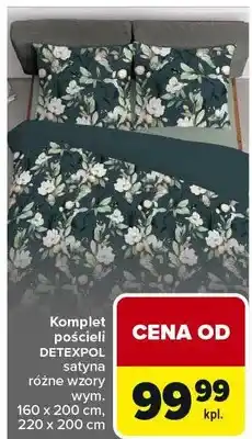 Carrefour Komplet pościeli Detexpol satyna różne wzory oferta