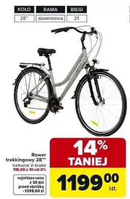 Carrefour Rower trekkingowy 28 hamulce V-brake oferta
