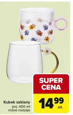 Carrefour Kubek szklany różne rodzaje oferta