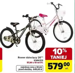 Carrefour Rower dziecięcy 20 Kimkids oferta