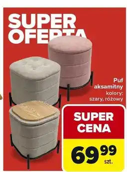 Carrefour Puf aksamitny różne rodzaje kolory: szary, różowy oferta