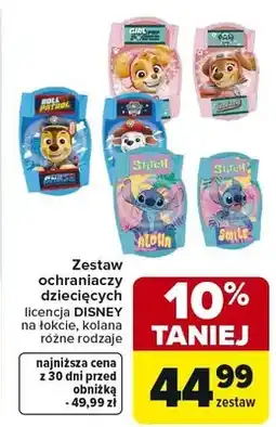 Carrefour Zestaw ochroniaczy dziecięcych licencja Disney na łokcie, kolana różne rodzaje oferta