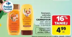 Carrefour Szampon, odżywka do włosów Carrefour oferta