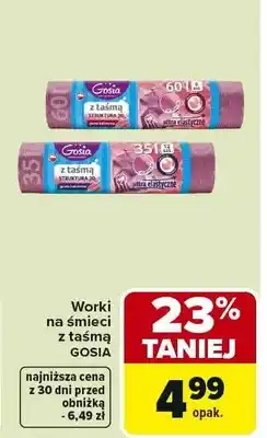 Carrefour Worki na śmieci z taśmą oferta