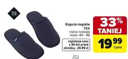 Carrefour Kapcie męskie różne rodzaje rozm. 40-46 oferta