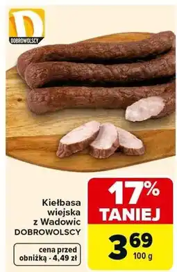 Carrefour Kiełbasa wiejska z Wadowic oferta