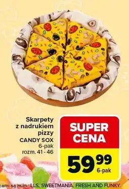 Carrefour Skarpety z nadrukiem pizzy Candy Sox 6-pak oferta