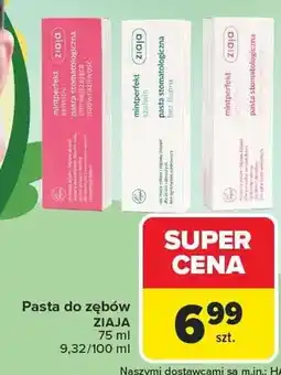 Carrefour Pasta do zębów różne rodzaje oferta