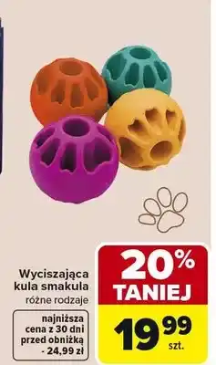 Carrefour Wyciszająca piłka smakula różne rodzaje oferta