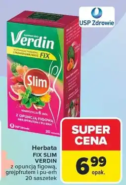 Carrefour Herbata FIX SLIM z opuncją figową, grejpfrutem i pu-erh oferta